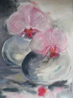 Orchideen in Kugelvase