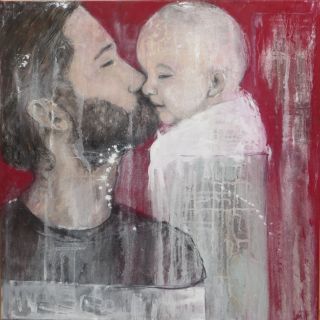 Herme: Vater mit Kind